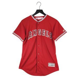 Mike Trout Los Angeles Angels Youth L 14/16 Jersey Majestic Cool Base Red #27